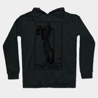 The Hermit Tarot in black Hoodie